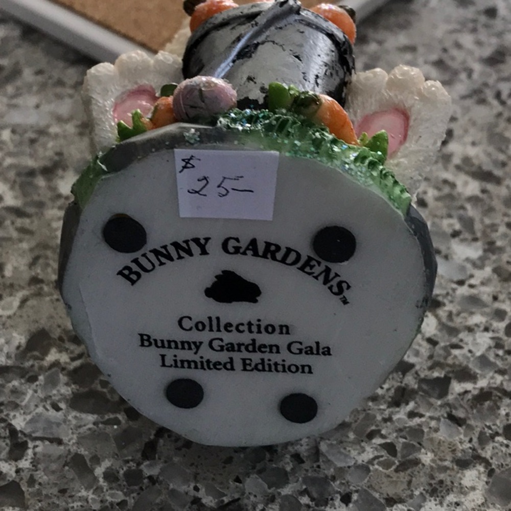 White and Orange Small Collectable Rabbit Figure with Carrot - Picture 2 of 5